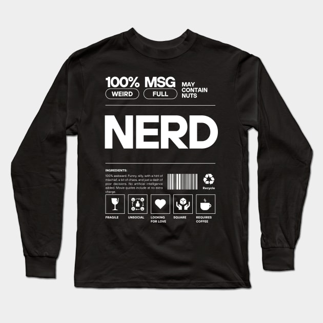 Nerd Info Long Sleeve T-Shirt by Spatski